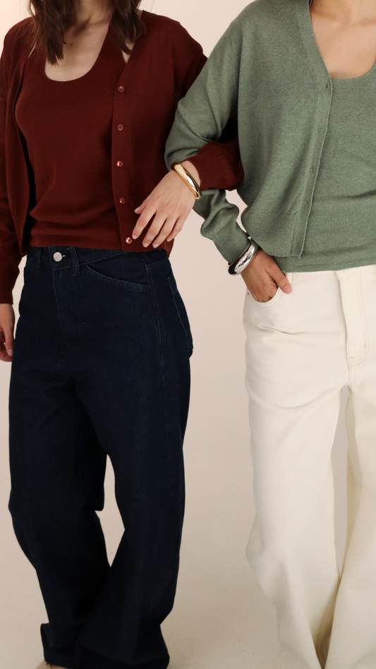 Комплект: топ и кардиган